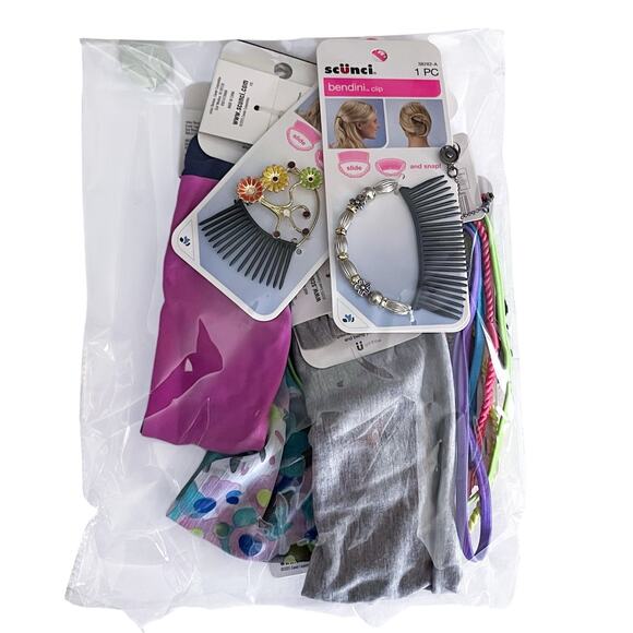 Huge Hair Accessory Lot 5+ Headbands Floral Clips Press On Appliques Bundle - Picture 3 of 4